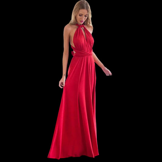 Sexy Women Multiway Wrap Convertible Boho Maxi Club Red Dress Bandage Long Dress Party Bridesmaids Infinity Robe Longue Femme
